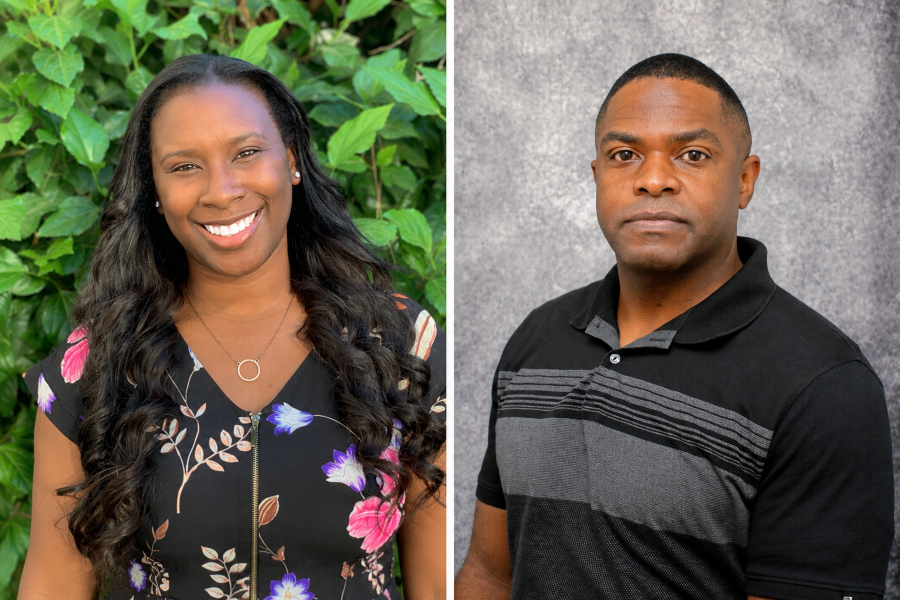 combined headshots of La Quirshia Fennell and Dominic Jacquet