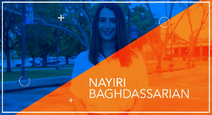 Opening screenshot of Nayiri Baghdassarian's student success YouTube video feature