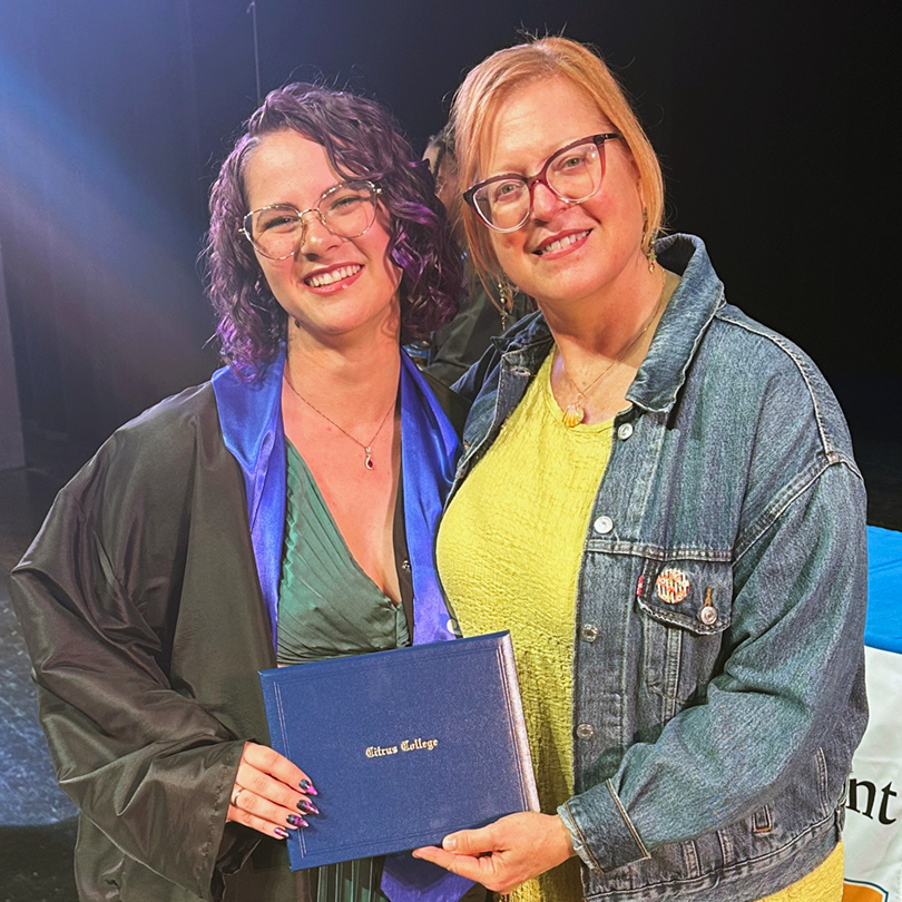 Katie Stolo (left) and Ann Everett (right) at a 2024 graduation celebration